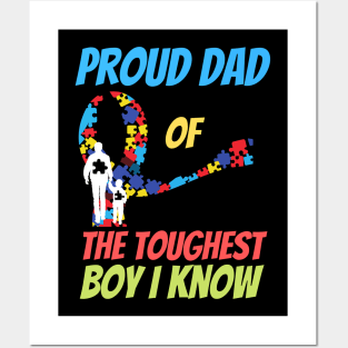 Proud Dad Of The Toughest Boy I Know Posters and Art